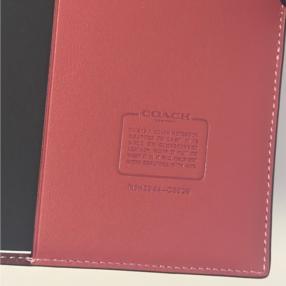 Coach Rouge /Blush Leather Notebook - Picture 7 of 7